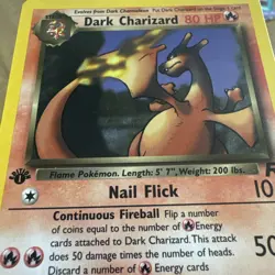 1st Edition Dark Charizard 21/82 Team Rocket Crease On Corner - Image 5