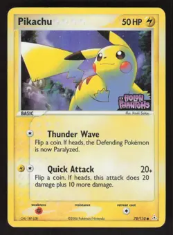 Pokemon TCG Holon Phantoms Stamped Holo Pikachu #78/110 - Image 1