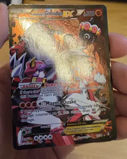 Pokemon Team Magma's Groudon EX 15/34 Ultra Rare Holo Double Crisis HP190 2015 - Image 3