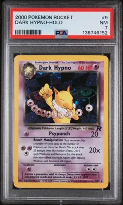2000 Pokemon Rocket Dark Hypno Holo #9 Psa 7 - Image 1