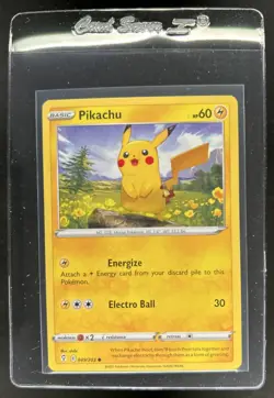 2021 Pokemon SWSH Evolving Skies Pikachu #049/203 - Image 1