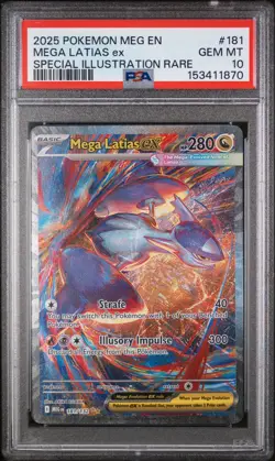 2025 POKEMON MEG EN-MEGA EVOLUTION #181 MEGA LATIAS EX PSA 10 - Image 1