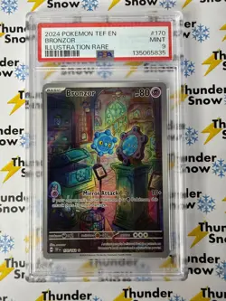 Bronzor #170 IR Illustration Rare Temporal Forces 2024 Pokemon PSA 9 - Image 1