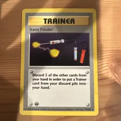 Pokemon TCG Item Finder Rare Base Set (Shadowless) 074/102 NM - Image 1