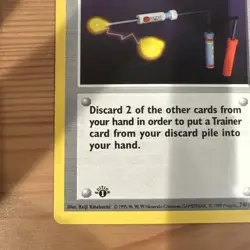 Pokemon TCG Item Finder Rare Base Set (Shadowless) 074/102 NM - Image 4