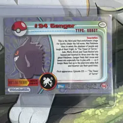 Pokemon Topps Chrome Gengar #94 Excellent Condition Holo Foil TV Animation 2000 - Image 3