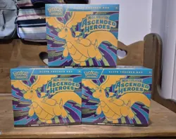 Pokemon Ascended Heroes Elite Trainer Box ETB Lot Of 3 IN HAND BRAND NEW SEALED - Image 1