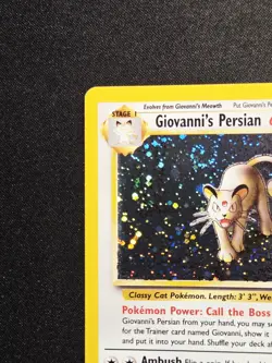 Giovanni's Persian 8/132 Swirl Holo Rare 2000 Gym Challenge WOTC Pokemon NM - Image 4