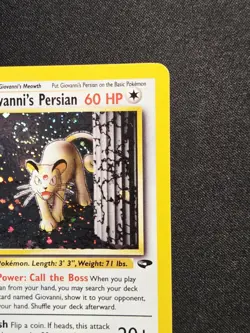 Giovanni's Persian 8/132 Swirl Holo Rare 2000 Gym Challenge WOTC Pokemon NM - Image 5