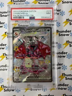 Charizard ex #074 Paldean Fates Tin 2024 Pokemon PSA 9 - Image 1