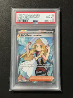 2025 Pokemon Mega Evolution Lillie's Determination Ultra Rare #169/132 PSA 10 - Image 1