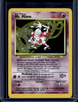 1999 Pokemon Jungle Mr. Mime #6/64 - Image 1