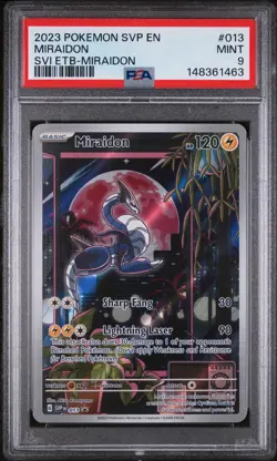 2023 Pokemon Svp En-Sv Black Star Promo #013 Miraidon Svi Etb-Miraidon PSA 9 - Image 1