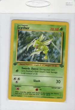 1999 Pokemon Jungle 1st Edition Scyther #26/64 - Image 1