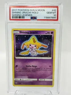 2017 Pokemon Shining Legends Jirachi #42/73 PSA 10 GEM MINT - Image 1