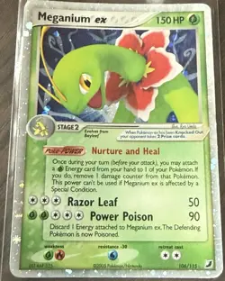 Pokemon TCG Meganium EX 106/115 Unseen Forces Holo Rare - Image 1
