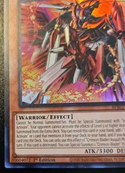 Crimson Blader/Assault Mode BPRO-EN008 1st Ed Super Rare Burst Protocol Yu-Gi-Oh - Image 4