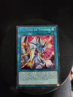 Konami Yu-Gi-Oh The Gaze of Timaeus Secret Rare Spell 1st Ed MZMU-EN013 - Image 2