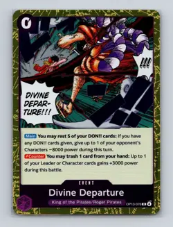 Divine Departure OP13-076 One Piece TCG Carrying On His Will Foil R Card NM+ (b) - Image 1
