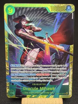 Dracula Mihawk OP14-119 SEC The Azure Sea’s Seven English One Piece Card Game U - Image 1