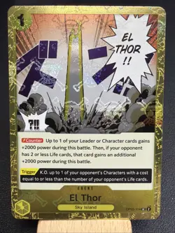 El Thor (JOLLY ROGER FOIL Holo) OP05-114 ONE PIECE Card The Best PRB-01 TCG R - Image 1