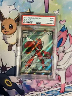 2024 POKEMON TEF EN-TEMPORAL FORCES ULTRA RARE #195 SCIZOR EX PSA 9 - Image 1