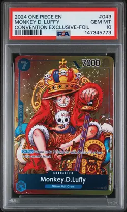 2024 One Piece Monkey.D.Luffy Convention Exclusive Foil PSA 10 - Image 1