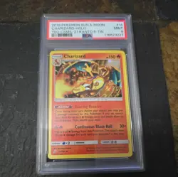 2019 Pokemon Charizard Holo Cosmos 14/181 Canada Costco Kanto 5 PSA 9 Team Up - Image 1