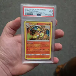 2019 Pokemon Charizard Holo Cosmos 14/181 Canada Costco Kanto 5 PSA 9 Team Up - Image 4