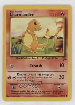Charmander Pokemon Base Set 2 #69 2000 - Image 1
