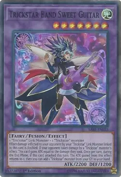 SAST-EN033 Trickstar Band Sweet Guitar Super Rare 1st Edition NM YuGiOh TCG - Image 1