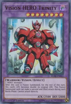 BLHR-EN062 Vision Hero Trinity Ultra Rare 1st Edition Near Mint YuGiOh TCG - Image 1