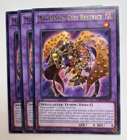 Yugioh x3 Millennium-Eyes Restrict JUSH-EN047 Rare 1st Edition Playset - Image 1