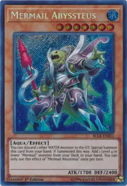 Mermail Abyssteus - BLLR-EN051 - Secret Rare - 1st Edition NM YuGiOh! Battles o - Image 1