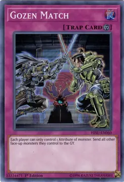 1x Gozen Match - HISU-EN060 - Super Rare - 1st Edition NM YuGiOh! Hidden Summon - Image 1
