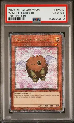 Winged Kuriboh Yugioh 2024 MP24-EN017 Quarter Century Secret Rare 1st PSA 10 - Image 1
