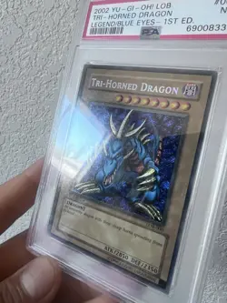 YuGiOh Tri-horned Dragon Lob-000 1st NM PSA 7 - Image 5
