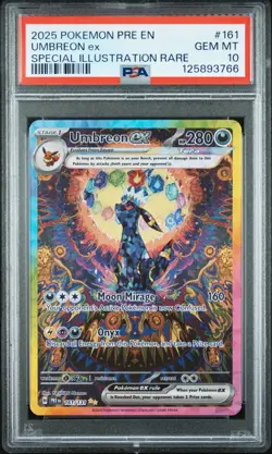 2025 Pokemon Prismatic Ev. Umbreon Ex #161 GEM MT PSA 10 Special Illus. Rare - Image 1