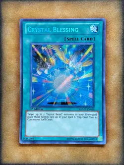 Yugioh Crystal Blessing RYMP-EN050 Secret Rare 1st Ed NM - Image 1