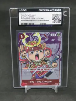 2022 ONE PIECE TONY TONY CHOPPER PROMO 25TH ANNIVERSARY ST01-006 CGC AUTH PT - Image 1