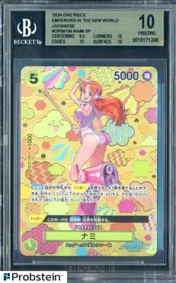 2024 One Piece Emperors in New Wolrd JPN OP08106 Nami SP BGS 10 PRISTINE - Image 1