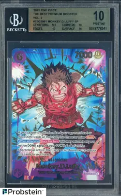 2025 One Piece The Best Premium V.2 EB02061 Monkey D. Luffy SP BGS 10 PRISTINE - Image 1