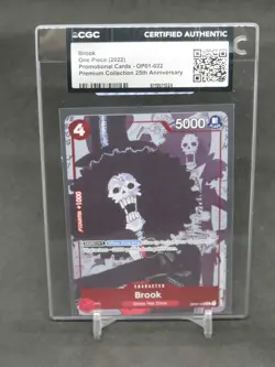 2022 ONE PIECE BROOK 25TH ANNIVERSARY PROMO OP01-022 CGC AUTHENTIC PT - Image 1