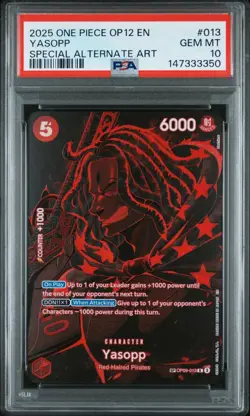 2025 One Piece OP12 En Yasopp Special Alternate Art #013 PSA 10 Gem Mint - Image 1