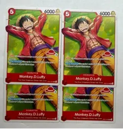Monkey.D.Luffy ST21-014 Learn Together Reprint Luffy Deck X4 Playset One Piece - Image 1