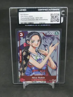 2022 ONE PIECE NICO ROBIN 25TH ANNIVERSARY PROMO ST01-008 CGC AUTHENTIC PT - Image 1