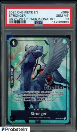 2025 One Piece En Championship 25-26 TP Pack 2 Finalist #089 Stronger PSA 10 - Image 1