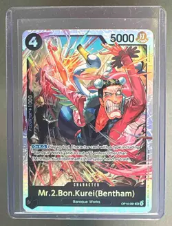 Mr. 2 Bon Kurei Bentham 2026 One Piece Azure Sea's Seven #OP14-091 Super Rare - Image 1