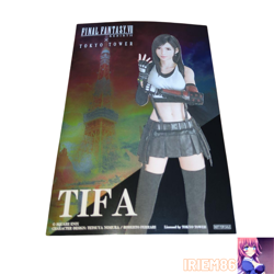 Tifa Final Fantasy VII Reverse Metallic Post Card Vintage Square Enix Japanese - Image 1