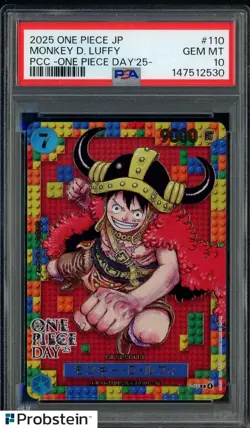 2025 One Piece JP PCC One Piece Day '25 #110 Monkey D. Luffy PSA 10 GEM MINT - Image 1
